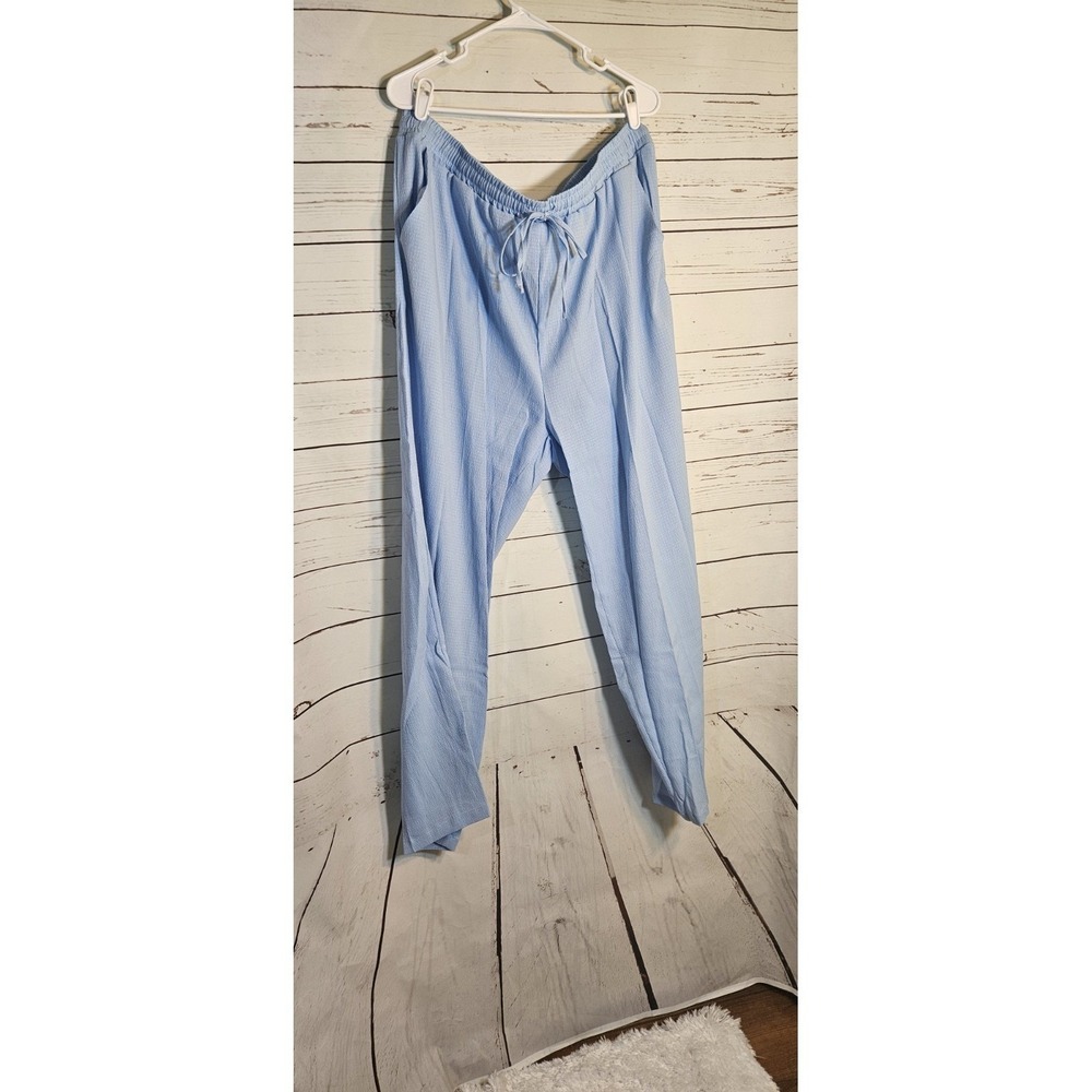 Coofandy  2 Piece Pajama Set Light Blue Henley Long Sleeve Pants‎ 3XL NWT